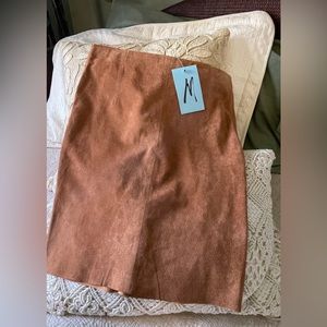 Guess M suede leather skirt NWT
